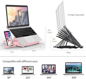 img 2 attached to Viwind Ergonomic Adjustable Heat Vent Laptop Pink