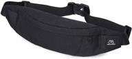 water resistant fanny pack for men and women – gofar slim waist bag, perfect for outdoors, running, hiking, carrying phone, money & everyday essentials (black, small) logo