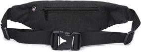 img 1 attached to Water Resistant Fanny Pack for Men and Women – GoFar Slim Waist Bag, Perfect for Outdoors, Running, Hiking, Carrying Phone, Money & Everyday Essentials (Black, Small)