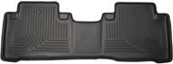 🚗 husky liners weatherbeater 2nd seat floor mat for acura mdx - 2014-2019 black - model 19401 logo