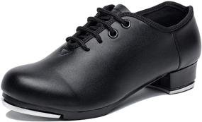 img 4 attached to 👞 Joocare Unisex Tap Dance Shoes for Kids: Lace-Up Beginners' Selection (Toddler/Little/Big Kid)