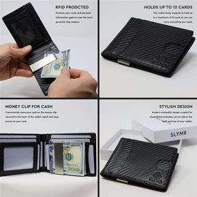 img 1 attached to 👛 Slymr Wallet Blocking Bifold: Ultimate Credit Protection for Men's Accessories and Wallets, Card Cases & Money Organizers