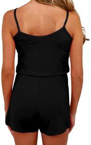 img 3 attached to 🌞 Dreamskull Women's Adjustable Spaghetti Strap Short Jumpsuit - Perfect for Summer Casual Wear
