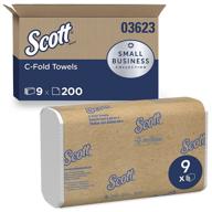 🧻 scott 03623 c-fold paper towels - convenient pack of 9 cases, white, 200 per pack logo