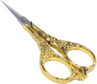 bihrtc vintage european style scissors stainless steel for cross stitch cutting embroidery sewing handcraft craft art work diy tool(gold) logo