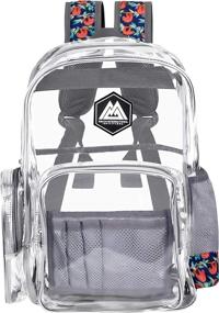 img 4 attached to 🎒 High-Strength Transparent Heavy Duty Clear Backpack for RIO