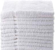 towels n more 12 white hand towels 16x27 100% cotton - salon/gym/hotel quality, super absorbent - ideal for bathroom, kitchen, home or commercial use (12 pack) logo