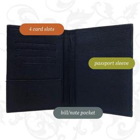 img 2 attached to Stylish Floral and Paisley Leather Passport Holder for Men and Women - Mauzari Travel Wallet