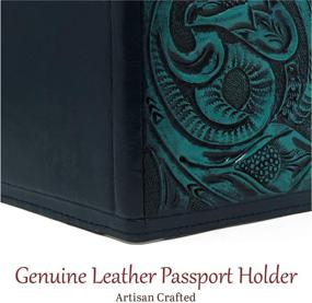 img 3 attached to Stylish Floral and Paisley Leather Passport Holder for Men and Women - Mauzari Travel Wallet