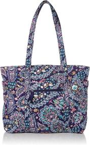 img 4 attached to Stylish and Sustainable: Vera Bradley Recycled Cotton Deluxe Women's Handbags & Wallets - Shoulder Bags for Fashion-conscious Eco Warriors