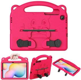 img 4 attached to 🐻 Premium EVA Bear Case: GREENURE Kids Case for Samsung Galaxy Tab S6 Lite 10.4'' 2020 - Durable Hand-Grip, Stand, and Pen Holder (Rose)