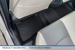 img 1 attached to 🔲 SMARTLINER Подгоняемые коврики для пола для Toyota RAV4 2019-2021 Hybrid - черные (2 ряда, SA0418/B0488)