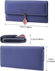 img 1 attached to 👛 INNIFER Women's Tri-Fold Wallets - Leather Handbag and Wallet Combo