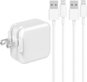 img 4 attached to 🔌 [Сертифицировано Apple MFi] Зарядное устройство DESOFICON для iPhone и iPad: 2,4А 12В быстрое зарядное устройство с разъемной складной переносной вилкой и 2 наборами кабелей 6,6 футов Lightning to USB для быстрой зарядки и синхронизации iPhone 12/11/XS/XR/X 8/iPad.