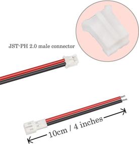 img 1 attached to 🔌 Набор кабелей с разъемами Silicone JST-PH 2.0 Male and Female - 5 пар, SIM&NAT, 10 см, 20AWG - Совместим с Tiny Whoop, Mini JST 2-контактными разъемами для батарей JJRC H67, H36, Blade Inductrix E010, E013