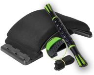 🟢 ultimate back pain relief bundle: back stretcher cushion massager & muscle roller stick for athletes - green logo