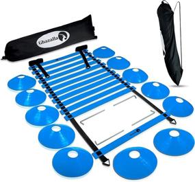 img 4 attached to 🏋️ Agility Ladder with Speed Cones Training Set - Exercise Equipment for Enhanced Fitness and Footwork - Agility Kit for Football, Soccer, and Basketball with Carrying Bag