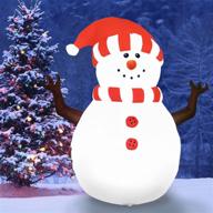 🎅 goosh 5 ft outdoor snowman inflatable decoration with led lights - clearance on christmas yard décor for holiday parties, gardens or yards логотип