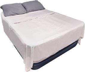 img 4 attached to Optimized Queen Size SwissGear 🛏️ Airbed Flat & Fitted Sheet Set