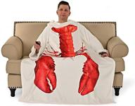 lobster wearable arm blanket microfiber logo