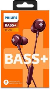 img 2 attached to 🎧 Philips SHE4305RD BASS+ Наушники с микрофоном на проводе в ушах - красные