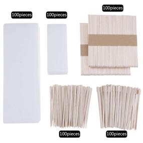 img 1 attached to 500 Pieces Non-Woven Wax Strips Sticks Kit for Hair Removal - Applicator Sticks for Facial and Body | Strip Waxing for Smooth Skin