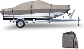 img 4 attached to 🚤 High Performance Waterproof Boat Cover for V-Hull Tri-Hull Runabouts Fishing Boats - GEARFLAG 600D Heavy Duty Marine Grade UV Resistant with Adjustable Side Straps (14'-16' Long, 600D)
