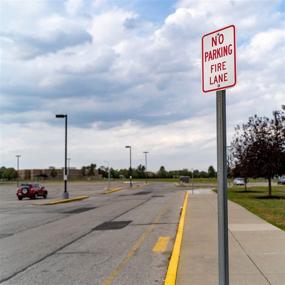 img 2 attached to 🚫 No Parking - Fire Lane" Reflective Aluminum Sign by SmartSign: 12" x 18" 3M Engineer Grade