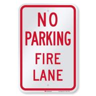 🚫 no parking - fire lane" reflective aluminum sign by smartsign: 12" x 18" 3m engineer grade logo