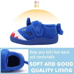 img 1 attached to Cozy Comfort for Little Feet: Toddler Slippers 🏠 Boys Girls Socks - Lightweight & Warm Home Shoes!