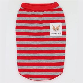 img 1 attached to 🐶 LOPHIPETS: Premium, 100% Cotton Striped Dog Shirts for Small Dogs - Ideal for Chihuahuas and Puppies!