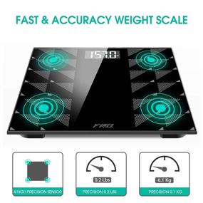 img 2 attached to High-Capacity Digital Bathroom Scale, Large Anti-Slip Matte Weighing Platform with Lighted 📊 LCD Display, Shatter-Resistant Tempered Glass, Max Weight 400 Pounds, Includes Body Tape Measure