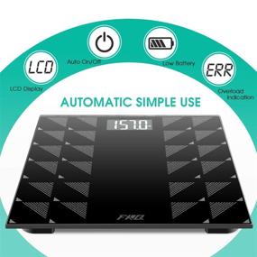 img 1 attached to High-Capacity Digital Bathroom Scale, Large Anti-Slip Matte Weighing Platform with Lighted 📊 LCD Display, Shatter-Resistant Tempered Glass, Max Weight 400 Pounds, Includes Body Tape Measure