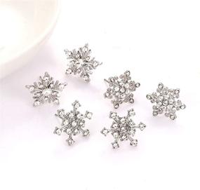 img 2 attached to ❄️ CEALXHENY Snowflake Earrings: Sparkling Rhinestone Crystal Studs for Women and Girls - Perfect Holiday Party Gift Set