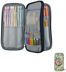 img 1 attached to 🧶 Portable Knitting Needles Case with Zipper: Efficient Organizer for Travel, Storage, and Carrying Crochet Hooks and Accessories