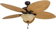 🏝️ honeywell ceiling fans 50507-01 palm valley 52-inch tropical ceiling fan: elegant décor and versatile performance in sandstone логотип