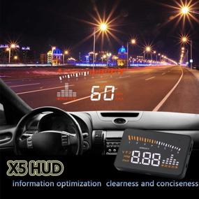 img 1 attached to HUD автомобильный грузовик OBD II Head Up 🚗 Дисплей - Цветной светодиодный проектор для системы предупреждения о скорости