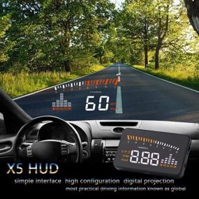 img 2 attached to HUD автомобильный грузовик OBD II Head Up 🚗 Дисплей - Цветной светодиодный проектор для системы предупреждения о скорости