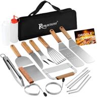 🍳 romanticist 19-piece griddle tool kit: stainless steel grilling set with carry bag - perfect teppanyaki gift for valentine's day, weddings, and christmas logo