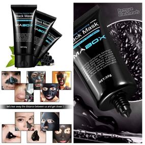 img 2 attached to 🧖 Mabox Blackhead Remover Mask for Deep Cleansing - Cleaner Face Mask/Effectively Cleans Blackheads/Farewell Strawberry Nose/Blackhead Facial Masks Black - 50ml
