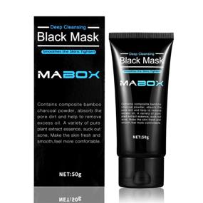 img 1 attached to 🧖 Mabox Blackhead Remover Mask for Deep Cleansing - Cleaner Face Mask/Effectively Cleans Blackheads/Farewell Strawberry Nose/Blackhead Facial Masks Black - 50ml