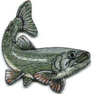 fishing embroidered applique iron s 1502 logo