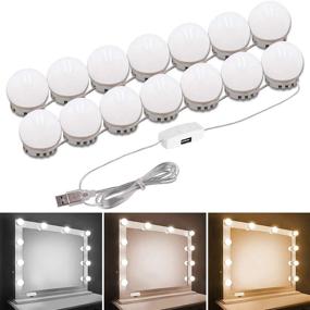 img 4 attached to Pretmess Hollywood Vanity Mirror Lights Kit: Adjustable Color & Brightness, 14 LED Bulbs for Makeup Vanity Table Set in Dressing Room (Mirror Not Included)