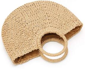 img 2 attached to Womens Large Straw Summer Handwoven Women's Handbags & Wallets and Hobo Bags