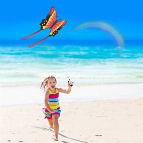 img 3 attached to 🦋 3-Piece Set: Vibrant Butterfly Kites with Long Tails for Boys, Girls, and Adults - Perfect for Outdoor Games, Beach Trips, and Unforgettable Memories