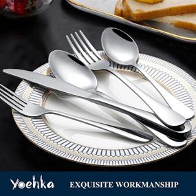 img 1 attached to Yoehka Stainless Restaurant Dishwasher: Premium Silverware for Tabletop & Serveware