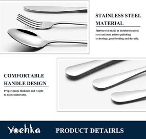 img 2 attached to Yoehka Stainless Restaurant Dishwasher: Premium Silverware for Tabletop & Serveware