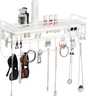 💄 organize your cosmetics and jewelry with the jackcubedesign wall mounted classic white iron storage shelf logo