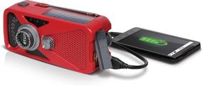 img 1 attached to 🔴 Красный ручной турбинный AM/FM погодный радиоприемник Eton FRX2 с зарядным устройством для смартфонов (NFRX2WXR)