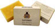 🌱 суперби восковые пленки: пчелиный воск с древесной смолой и кокосовым маслом - блок пчелиного воска для создания экологичных пленок (набор из 10, 75 г) логотип